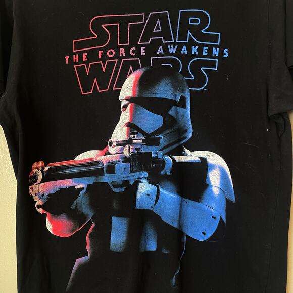 Star Wars The Force Awakens Gun Aiming Stormtrooper Black T-Shirt Size Small - Picture 5 of 5